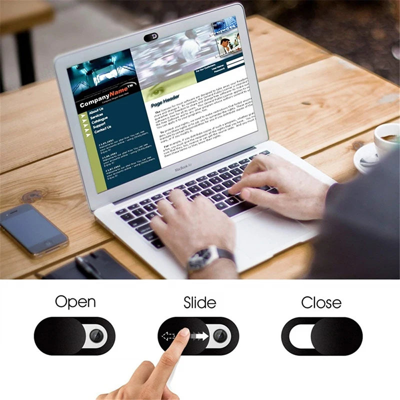 Cubierta Deslizante de Privacidad para Cámara Web – Protector Antiespía para Laptop, Tablet y Celular