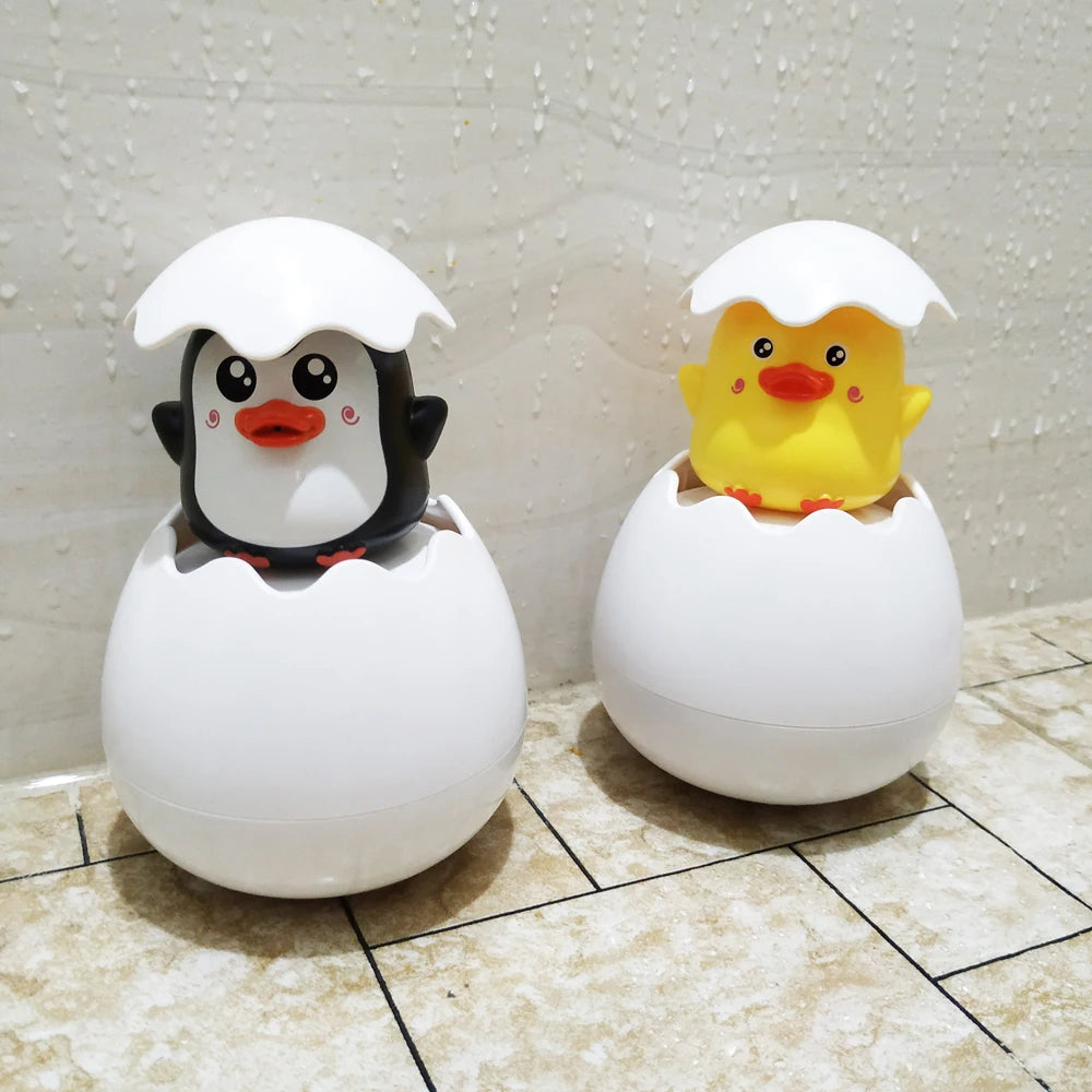 Juguete de Baño con Rociador para Bebé – Animalitos en Huevo que Rocían Agua, Diversión en la Bañera