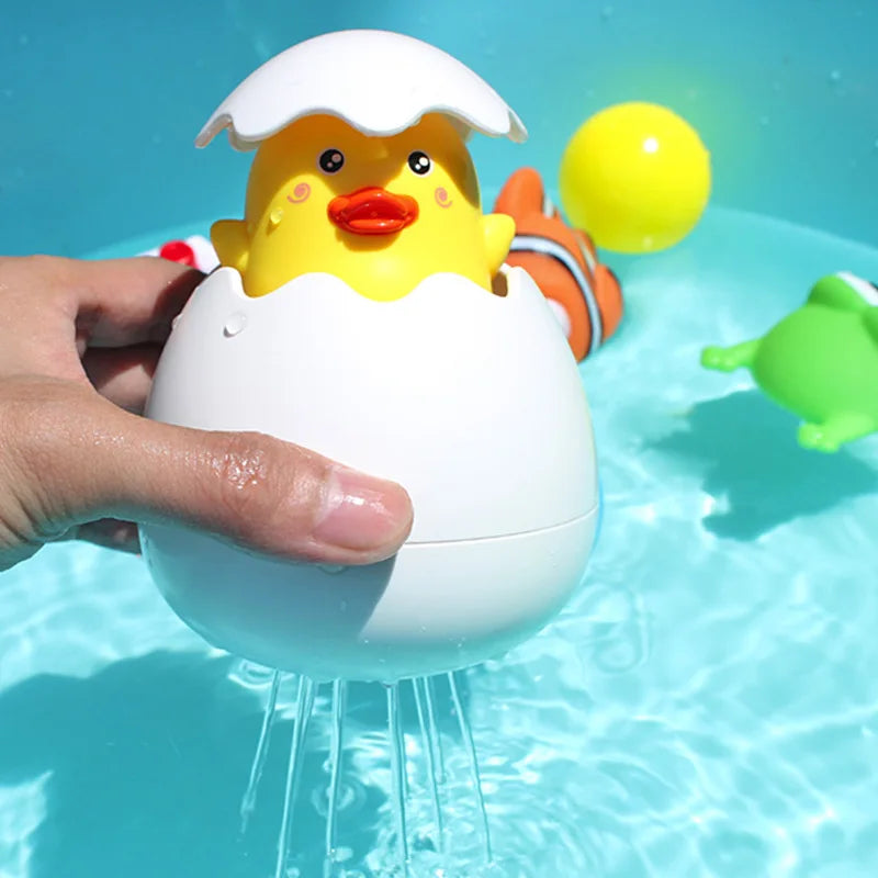 Juguete de Baño con Rociador para Bebé – Animalitos en Huevo que Rocían Agua, Diversión en la Bañera