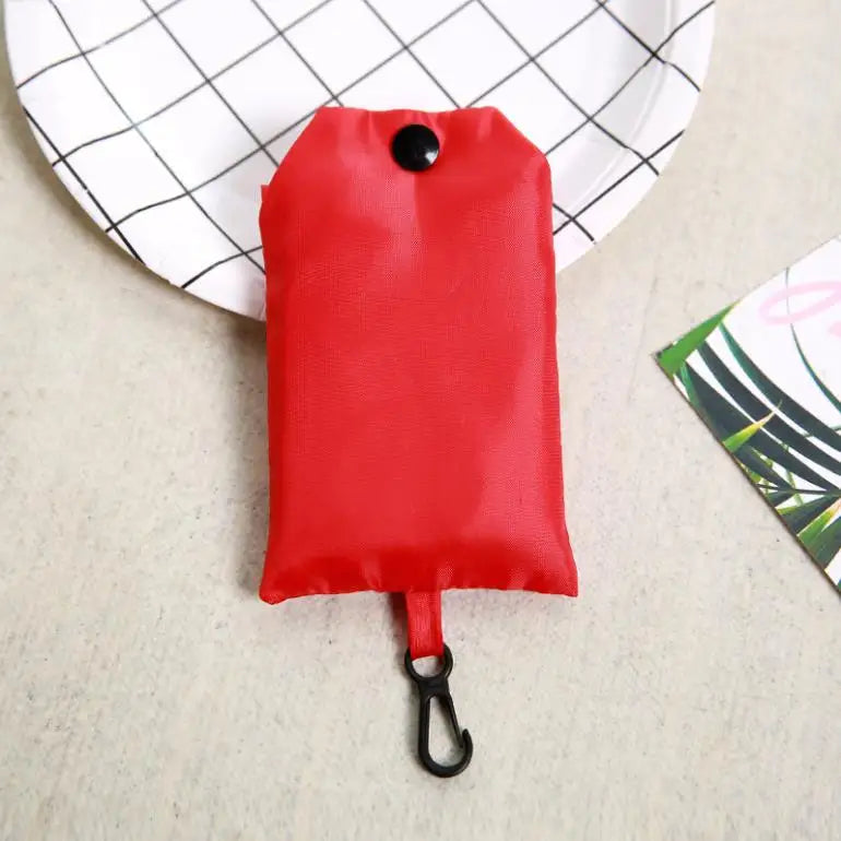 Bolsa de Compras Plegable Reutilizable de Color Liso – Bolso de Hombro Portátil para Viaje y Supermercado