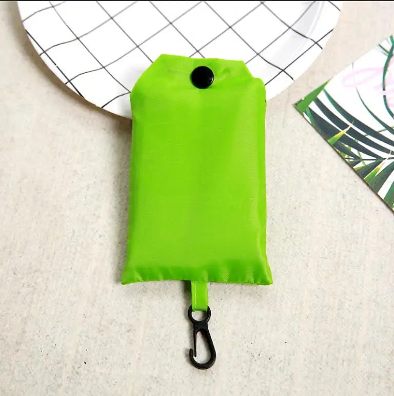 Bolsa de Compras Plegable Reutilizable de Color Liso – Bolso de Hombro Portátil para Viaje y Supermercado