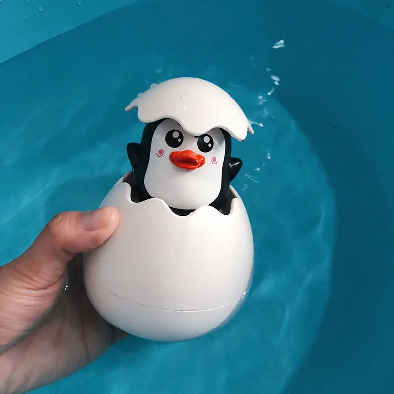 Juguete de Baño con Rociador para Bebé – Animalitos en Huevo que Rocían Agua, Diversión en la Bañera
