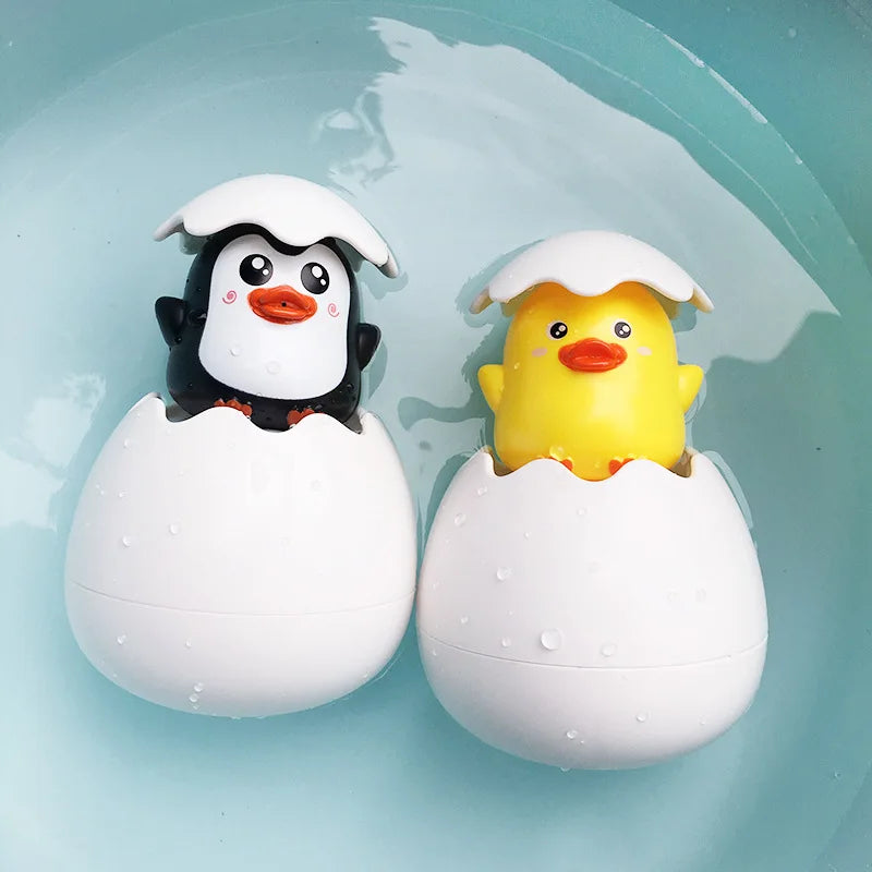 Juguete de Baño con Rociador para Bebé – Animalitos en Huevo que Rocían Agua, Diversión en la Bañera