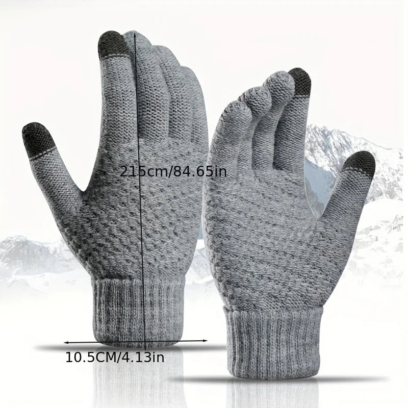 Guantes de Invierno Táctiles para Hombre – Punto Cálido Pantalla Táctil