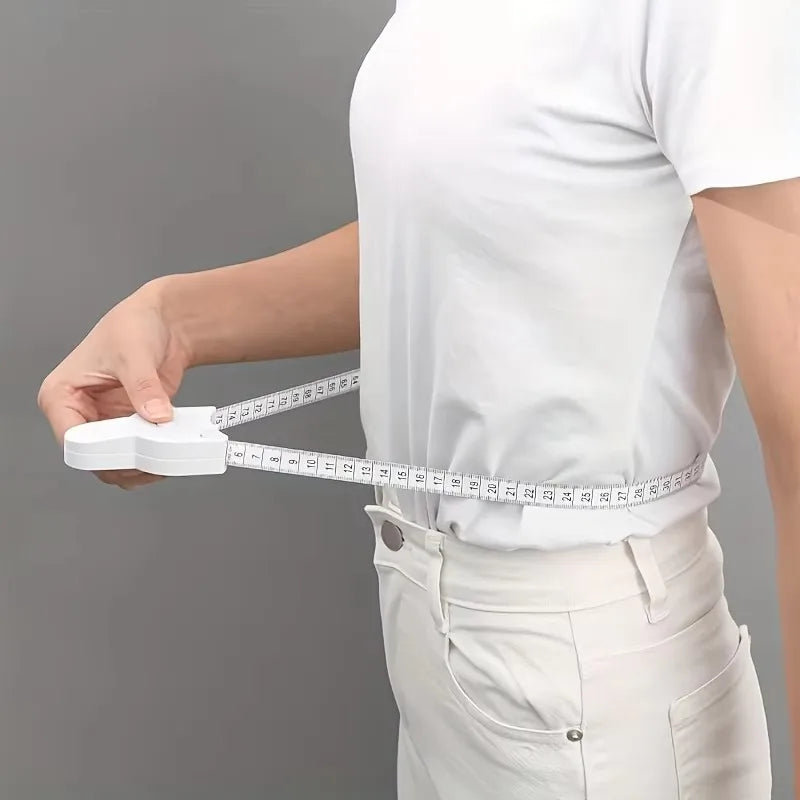 Cinta Métrica Corporal Retráctil 150 cm – Con Botón de Bloqueo para Costura, Sastrería y Medidas del Cuerpo