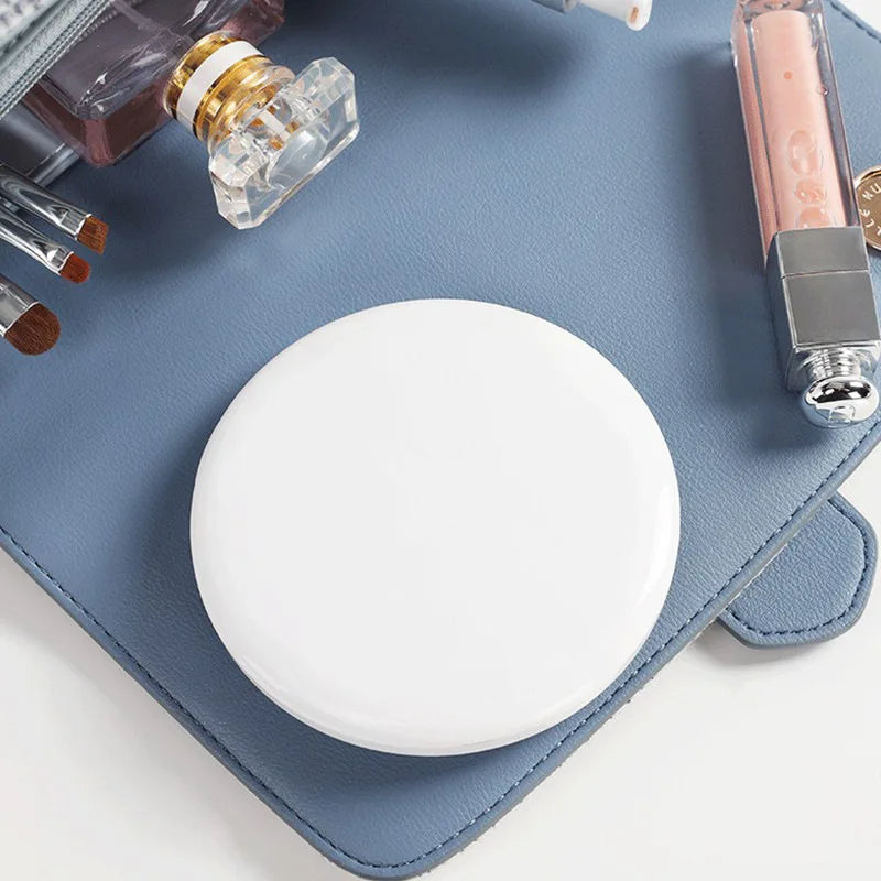 Espejo Compacto LED para Maquillaje – Plegable de Bolsillo con Luz, Doble Cara