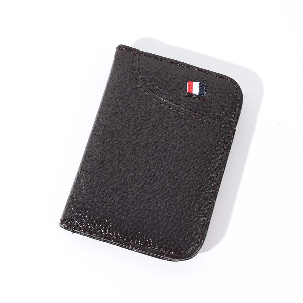 Tarjetero Ultrafino de Cuero PU para Hombre – Mini Billetera Delgada para Tarjetas y Documentos