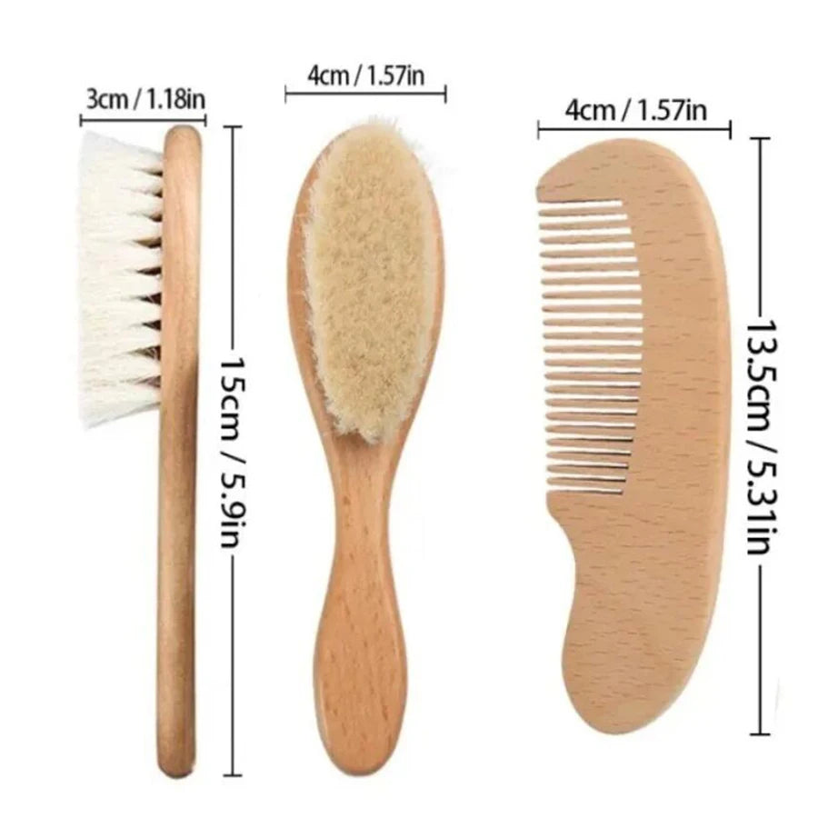 Set de Peine y Cepillo para Bebé – Cuidado Suave del Cuero Cabelludo (2 piezas)