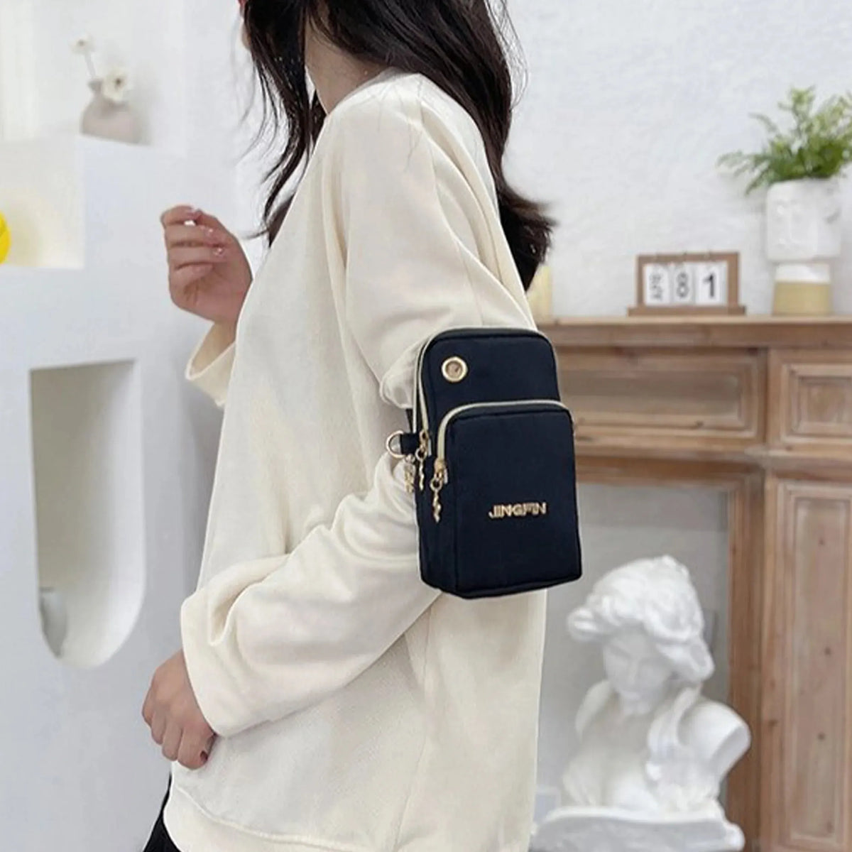 Mini Bolso Bandolera para Mujer – Cartera Cruzada para Teléfono con Correa Ajustable