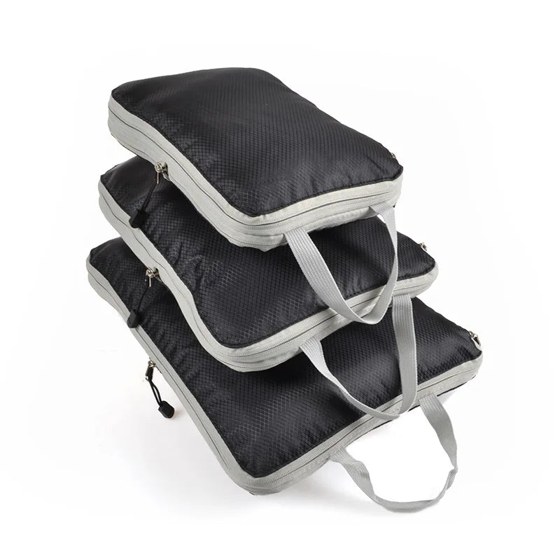 Cubo Organizador de Viaje Plegable y Compresible – Bolsa Impermeable para Maleta Talla S