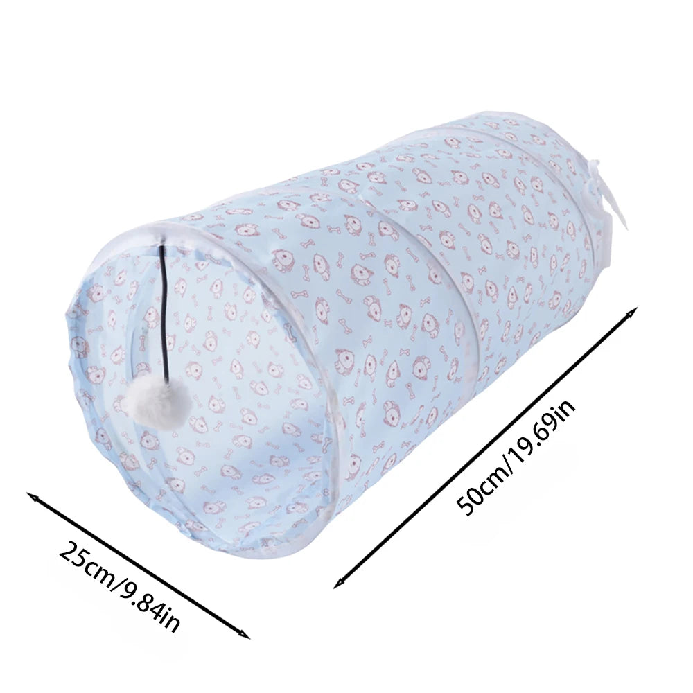 Túnel Plegable para Gatos Arcoíris 50 cm – Juguete Interactivo para Gatitos
