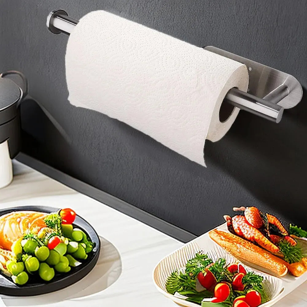 Soporte adhesivo para rollo de papel de cocina