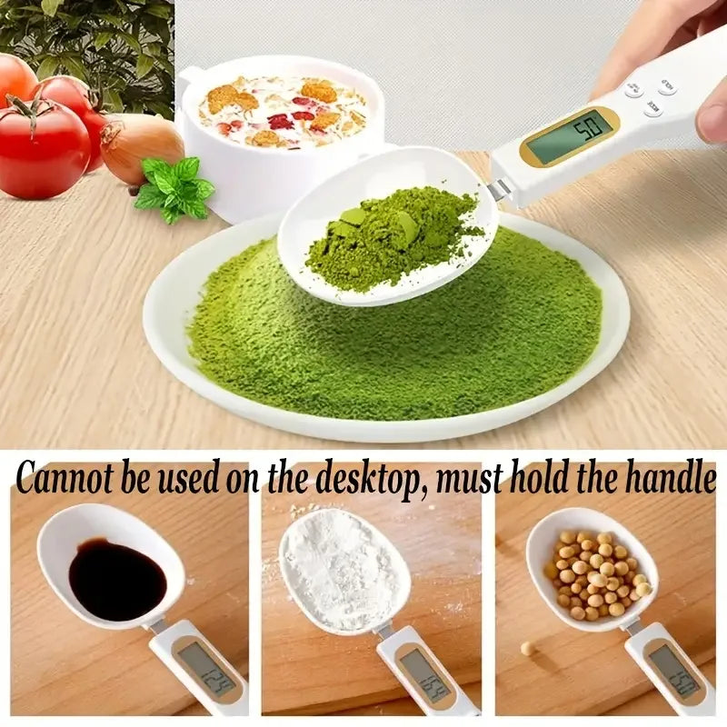Báscula Cuchara Digital de Cocina – Precisión 0.1-500g con Pantalla LCD para Repostería y Café