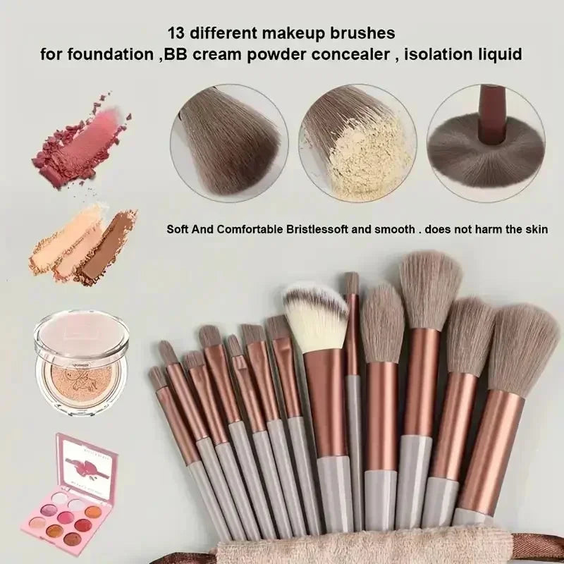 Set profesional de brochas de maquillaje (13 piezas)