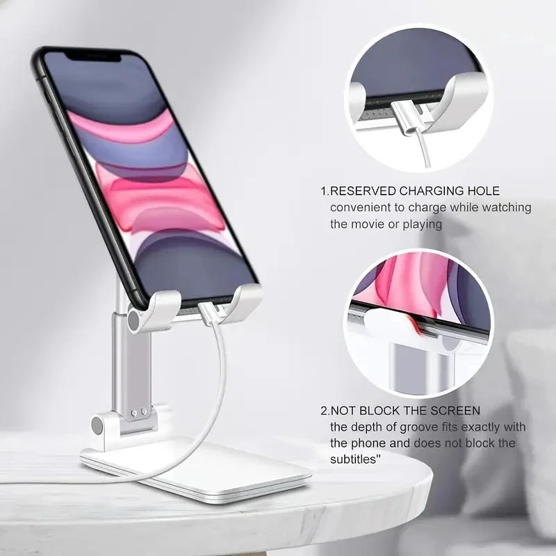 Soporte ajustable para teléfono y tableta de escritorio