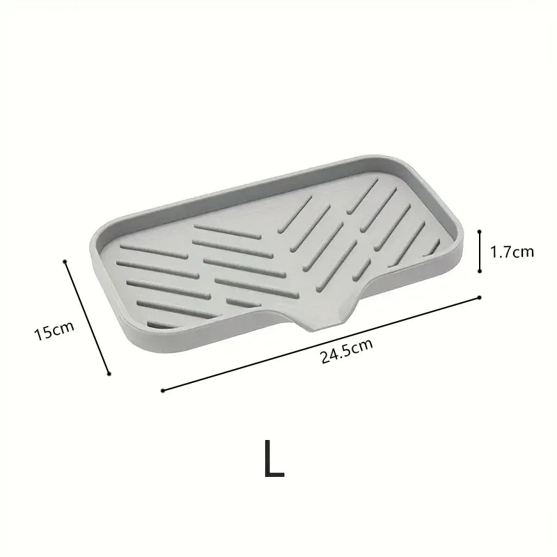 Tapete de Silicona para Grifo de Cocina – Bandeja Antisalpicaduras y Escurridor para Fregadero