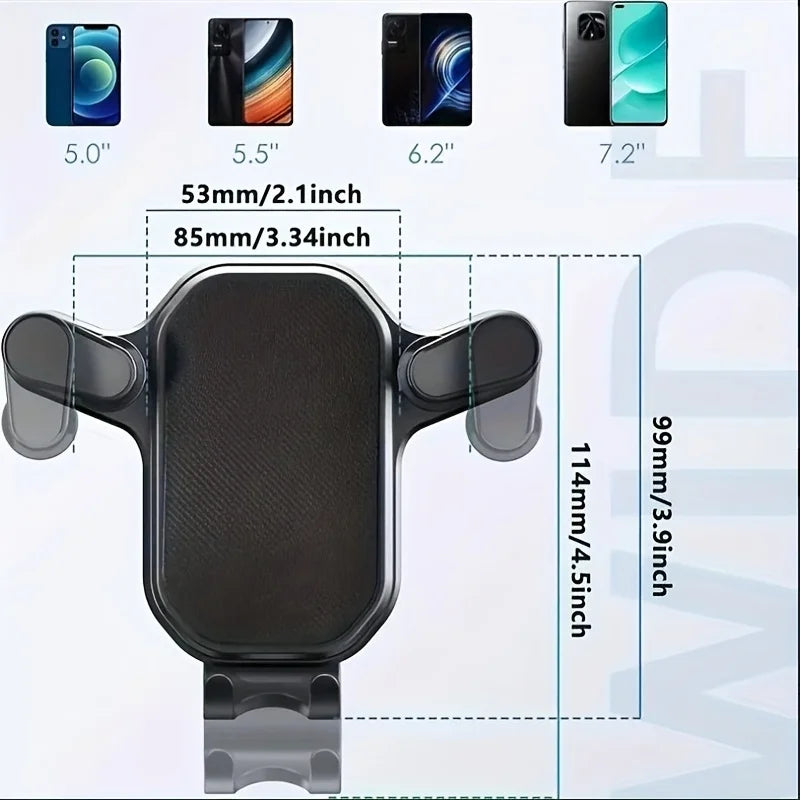 Soporte de Teléfono para Auto con Clip para Rejilla de Aire – Universal para Celulares de 4.7 a 6.7 Pulgadas