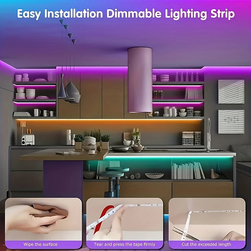Tira de luces LED RGB con control remoto