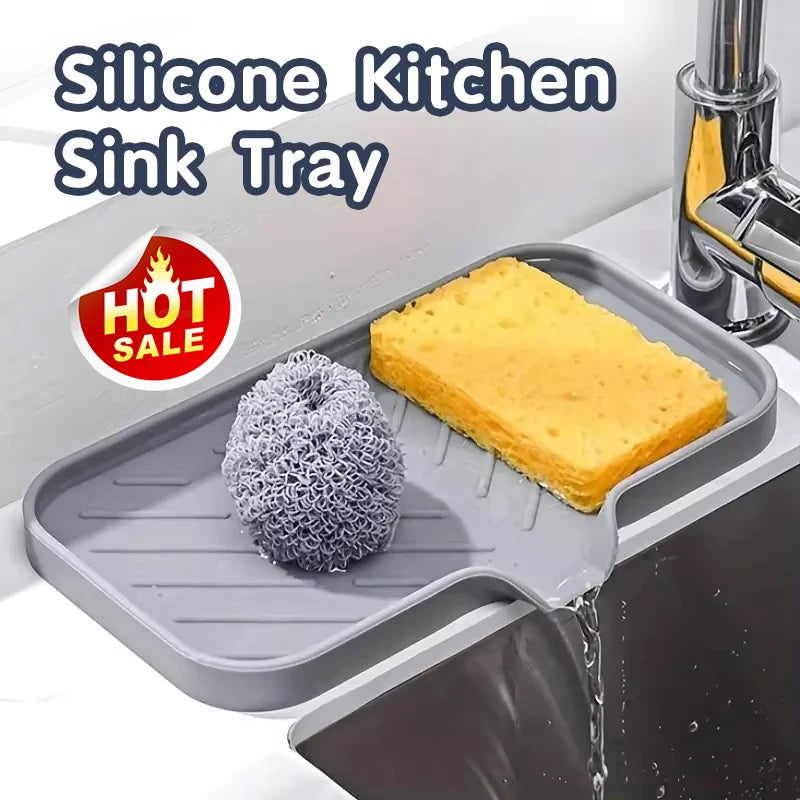 Tapete de Silicona para Grifo de Cocina – Bandeja Antisalpicaduras y Escurridor para Fregadero
