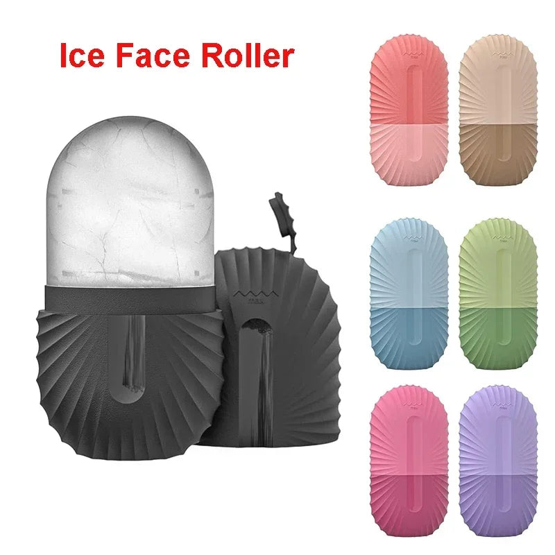 Rodillo de Hielo Facial de Silicona – Masajeador Refrescante para Ojos y Rostro, Molde de Hielo Reutilizable