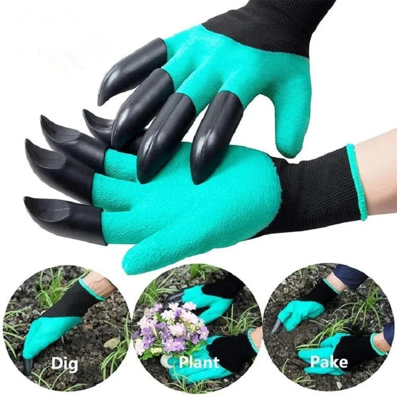 Guantes de Jardinería con Garras para Cavar y Plantar – Impermeables, Antideslizantes y Resistentes