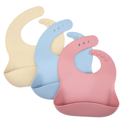 Babero de silicona para bebé con bolsillo