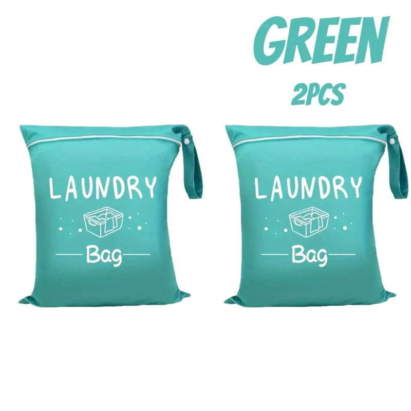 Bolsa de Lavandería de Viaje Impermeable – Organizador Húmedo y Seco con Cremallera y Correa para Colgar