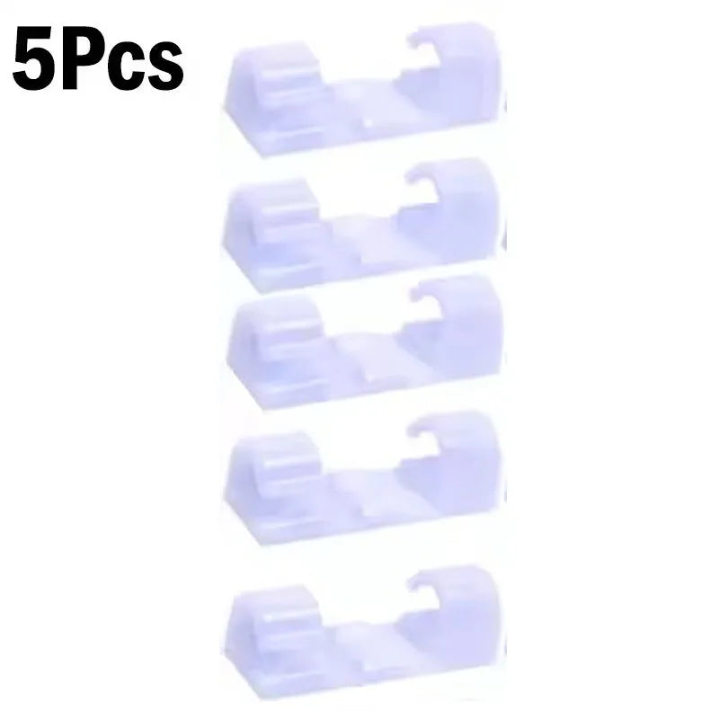 Clips Organizadores de Cables Autoadhesivos – Sujetacables para Escritorio, Oficina, Auto y Hogar