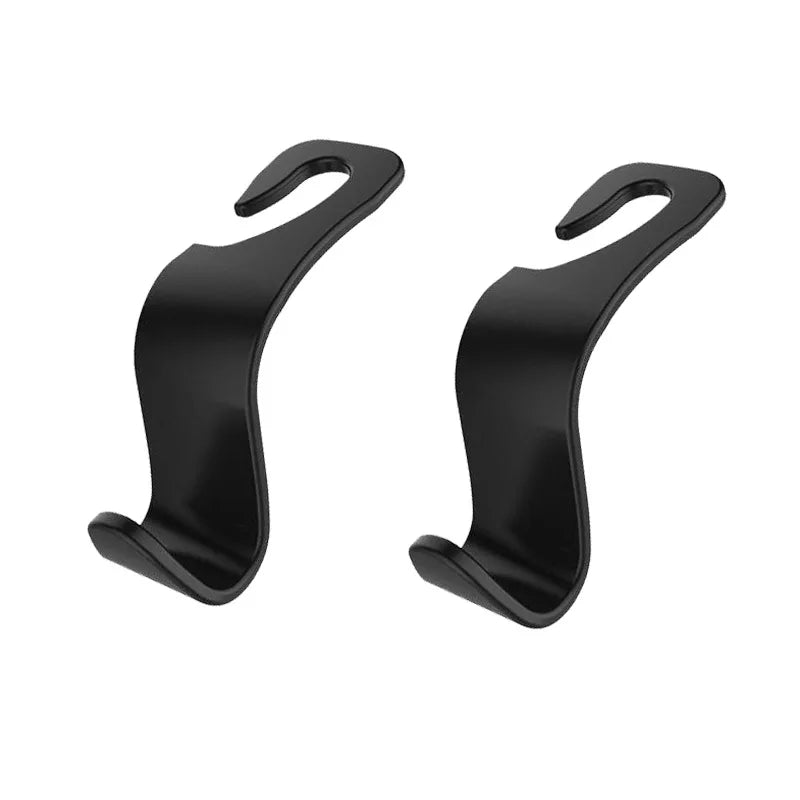 Ganchos para Reposacabezas de Auto Pack de 4 – Organizador de Asiento Trasero Efecto Fibra de Carbono para Bolsos y Ropa