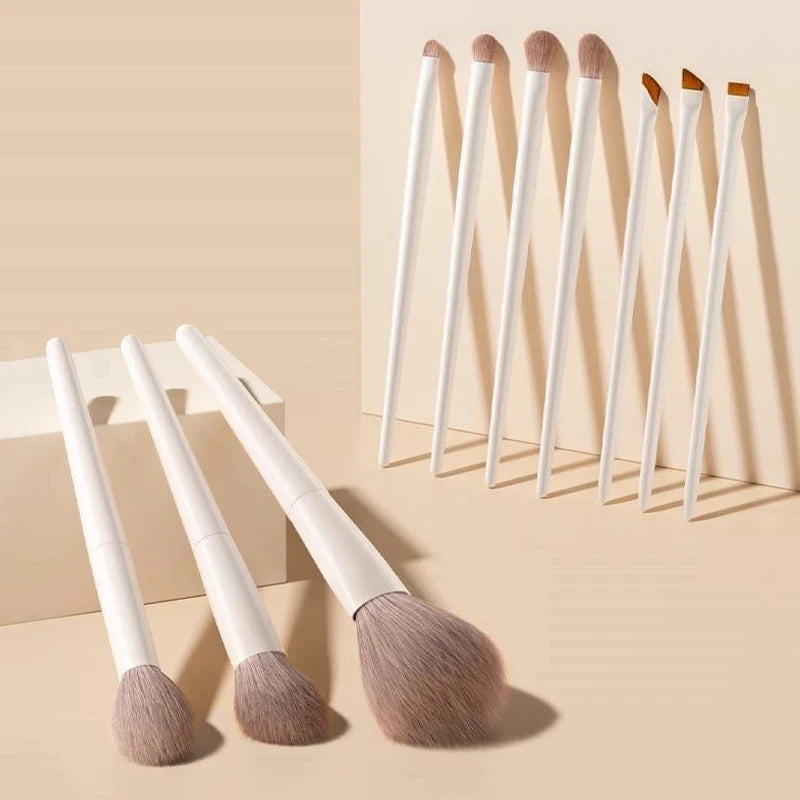 Set de 12 Brochas de Maquillaje – Cerdas Suaves para Base, Polvo, Rubor y Sombras