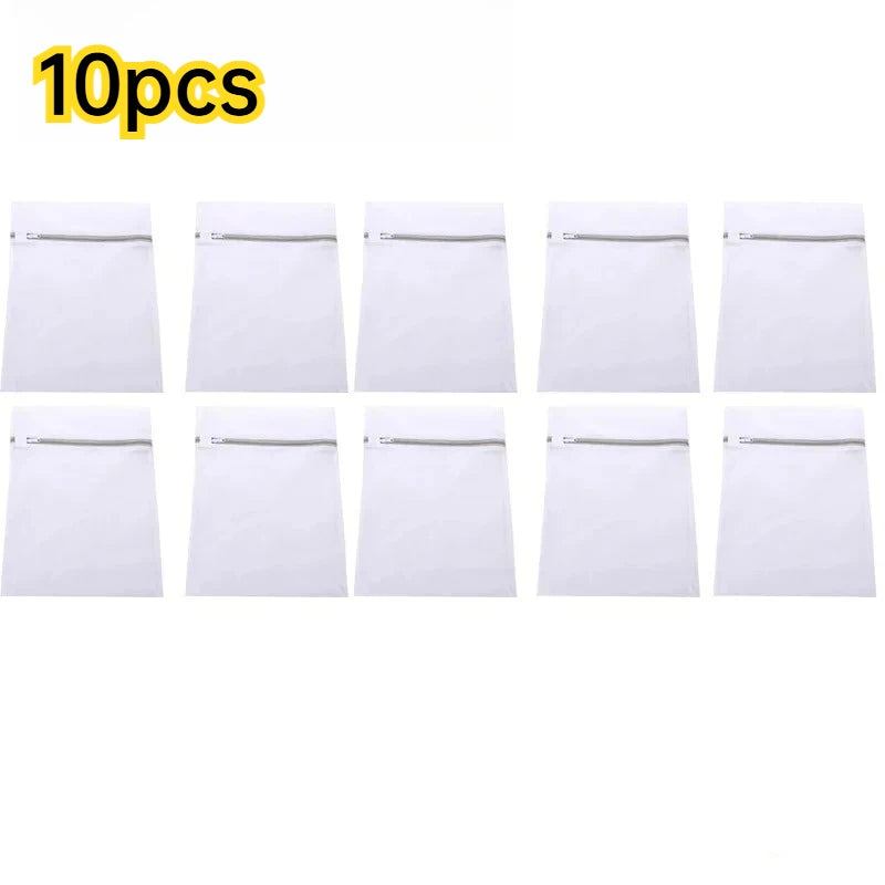 Bolsas de Lavado de Malla para Ropa Delicada – Set de 4 Piezas 30×40 cm con Cremallera para Lavadora y Viaje