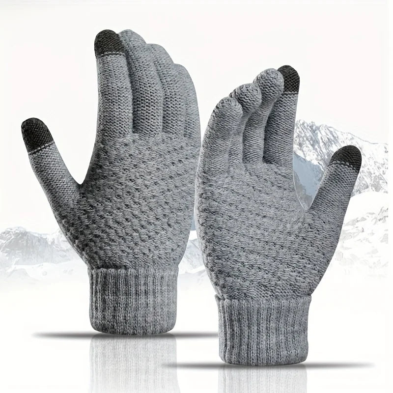 Guantes de Invierno Táctiles para Hombre – Punto Cálido Pantalla Táctil