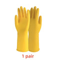 Guantes de Silicona Largos para Lavar Platos con Cerdas – Par Reutilizable e Impermeable para Cocina y Limpieza