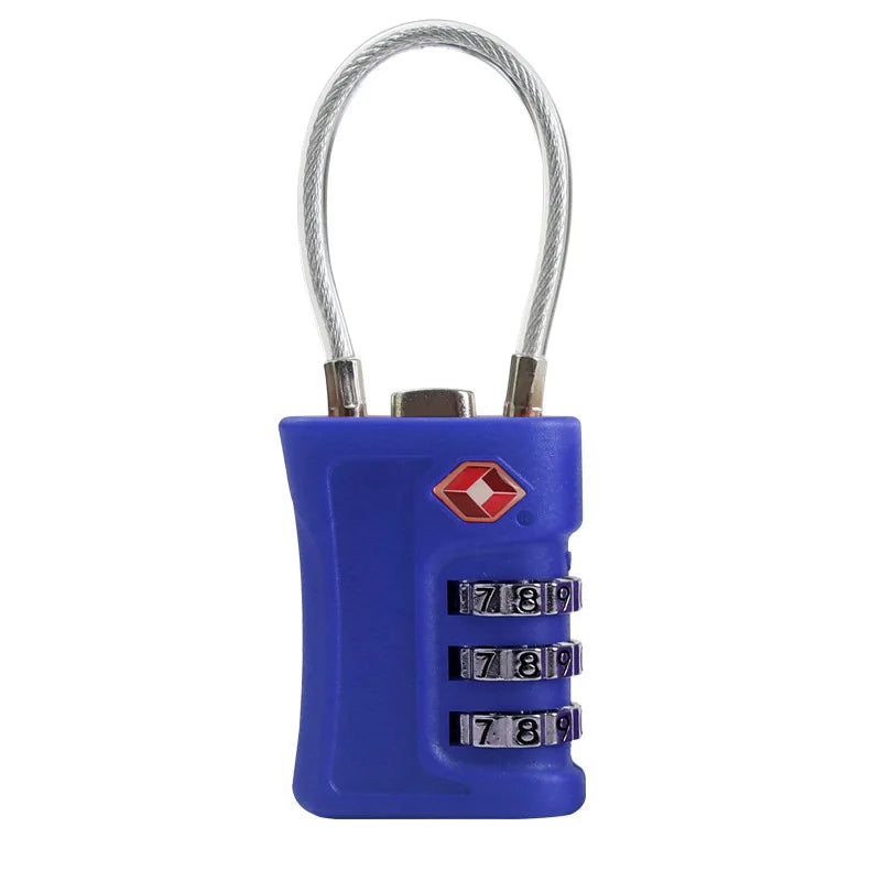 Candado TSA para Maleta con Combinación de 3 Dígitos y Cable de Acero – Candado de Viaje para Equipaje y Mochila