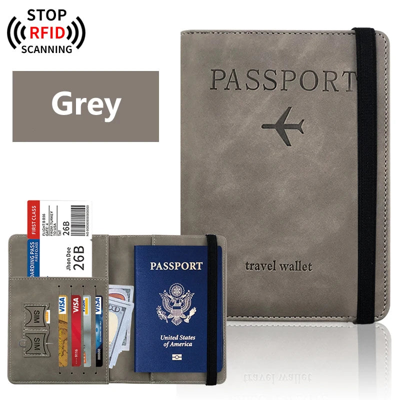 Portapasaportes de viaje con tarjetero