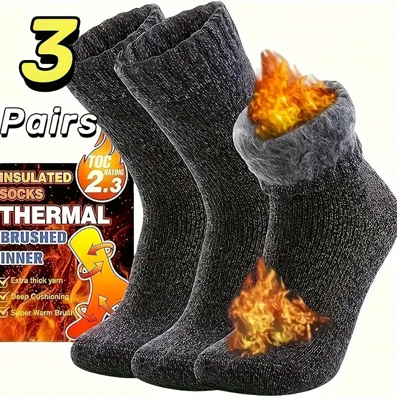 Calcetines Térmicos de Invierno 3 Pares – Gruesos y Cálidos para Mujer