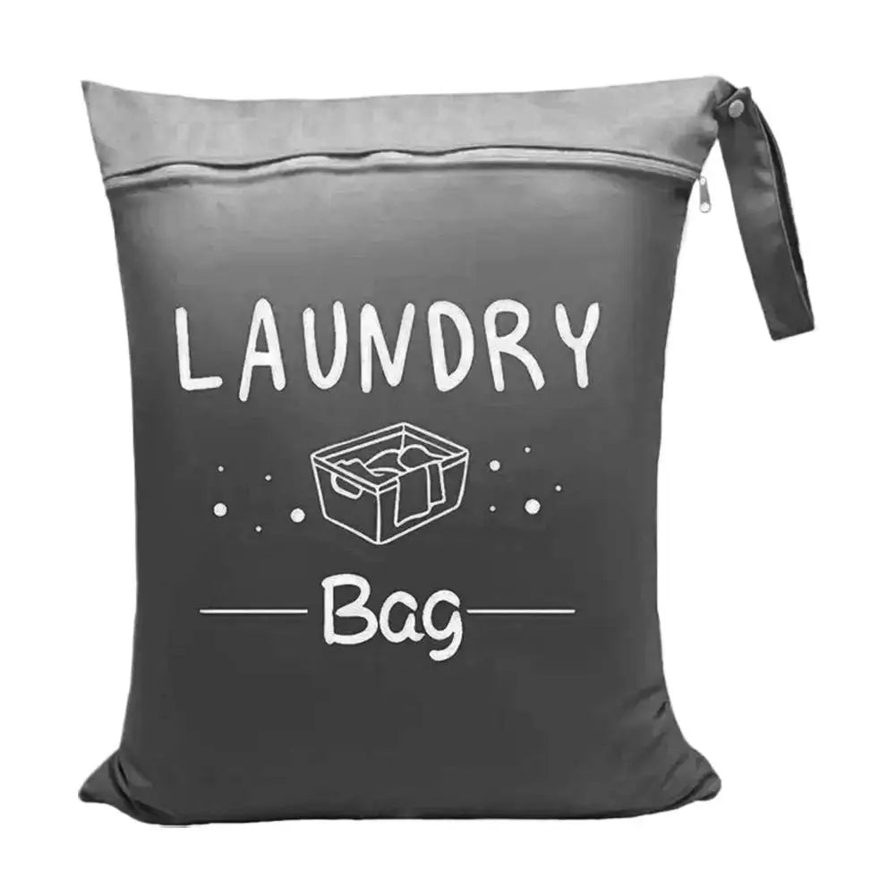 Bolsa de Lavandería de Viaje Impermeable – Organizador Húmedo y Seco con Cremallera y Correa para Colgar