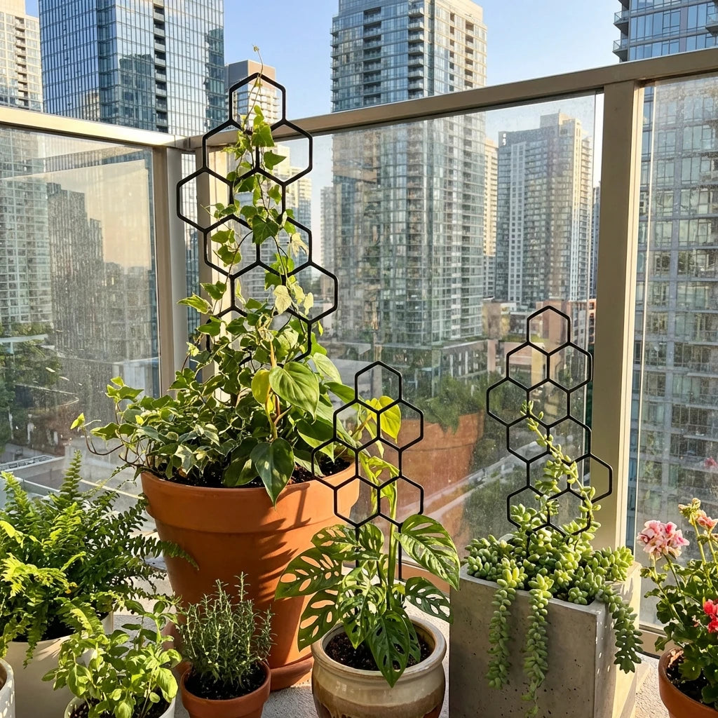 Soporte enrejado para plantas tipo panal, 2 piezas para enredaderas y flores