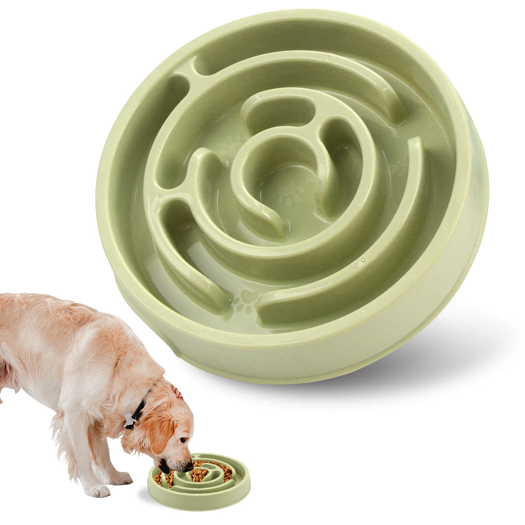 Comedero Lento Interactivo para Perros – Plato Antideslizante de Alimentación Lenta para Perros de Todos los Tamaños