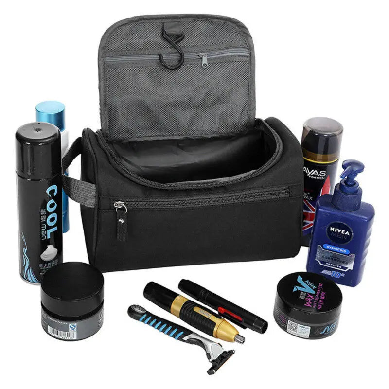 Neceser de Maquillaje y Cosméticos Portátil Impermeable – Estuche Organizador de Viaje con Asa para Mujer y Hombre