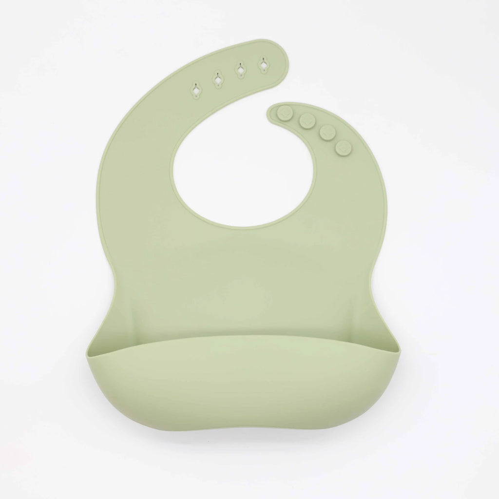 Babero de silicona para bebé con bolsillo