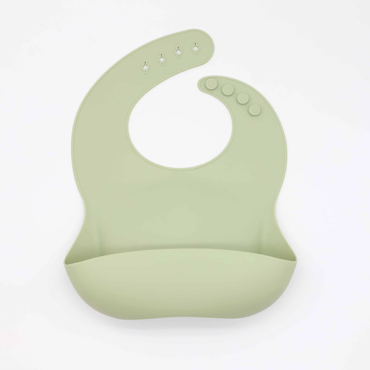 Babero de silicona para bebé con bolsillo
