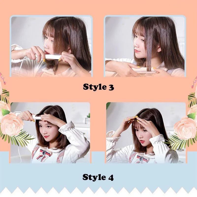 Mini Plancha para el Cabello – Alisadora Portátil de Cerámica con Calentamiento Rápido