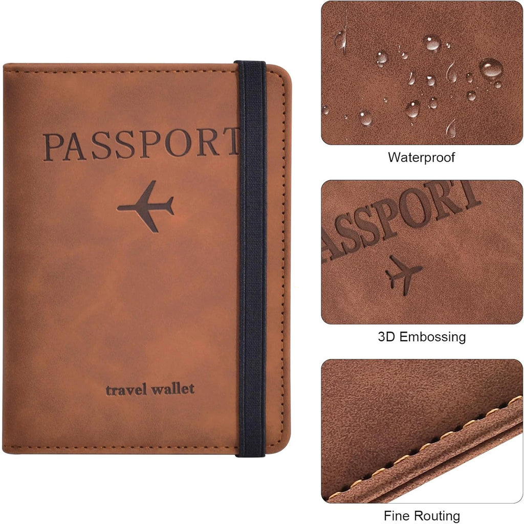 Portapasaportes de viaje con tarjetero