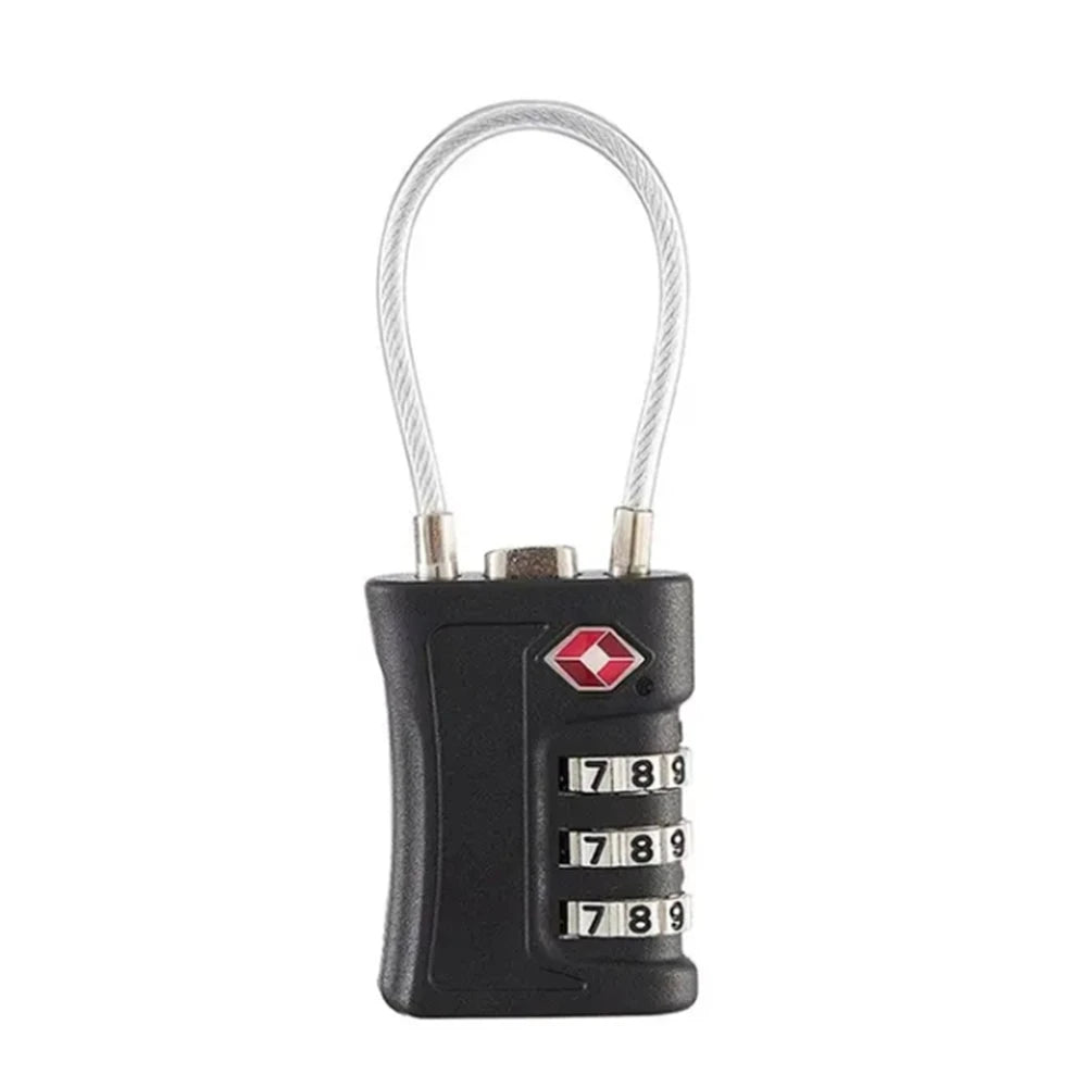 Candado TSA para Maleta con Combinación de 3 Dígitos y Cable de Acero – Candado de Viaje para Equipaje y Mochila