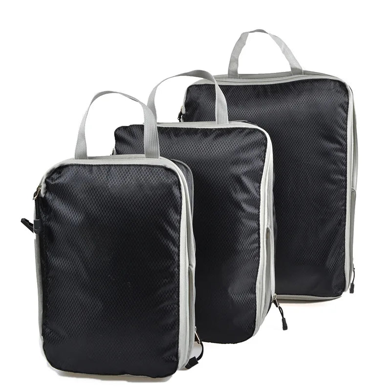 Cubo Organizador de Viaje Plegable y Compresible – Bolsa Impermeable para Maleta Talla S