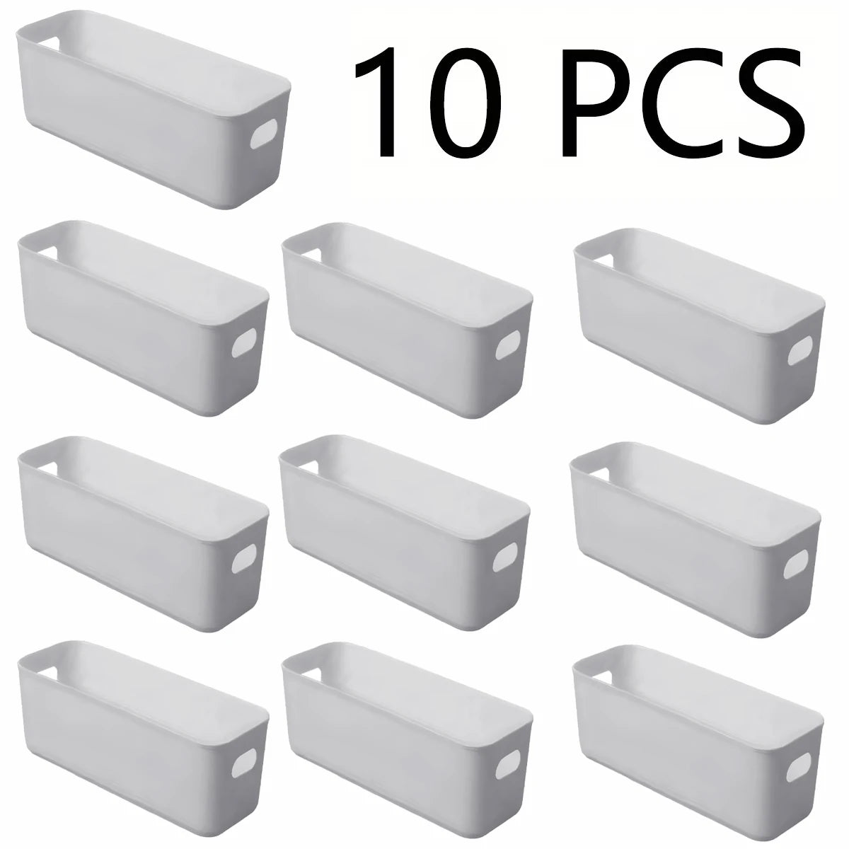 Cajas Organizadoras Multifuncionales Blancas Set de 5 – Almacenamiento Plástico de Gran Capacidad para Escritorio, Cajones y Ropa Interior
