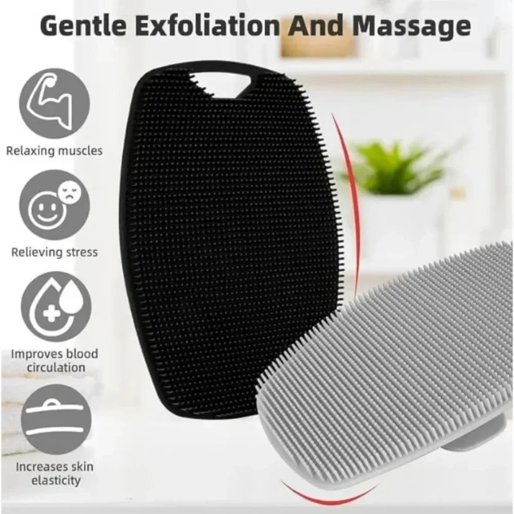 Cepillo Corporal de Silicona Suave para Ducha – Exfoliante de Mano Fácil de Limpiar