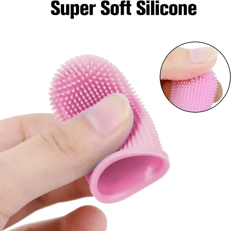 Cepillo de Dientes de Dedo para Mascotas – Cepillo de Silicona para Perros y Gatos