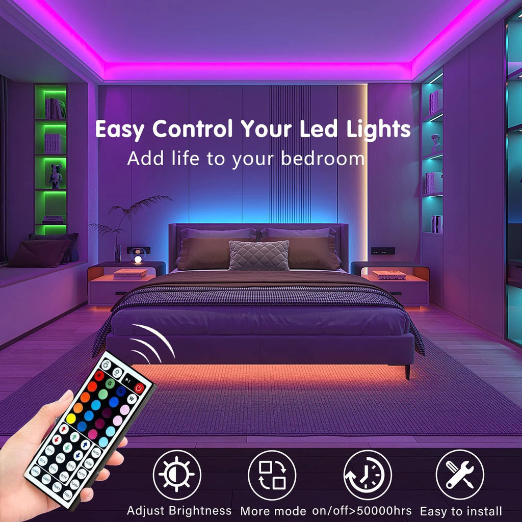 Tira de luces LED RGB con control remoto